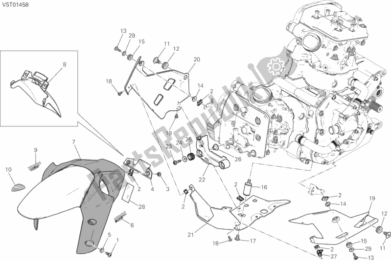 Todas as partes de 34b - Carenagem do Ducati Multistrada 1200 S Thailand 2016